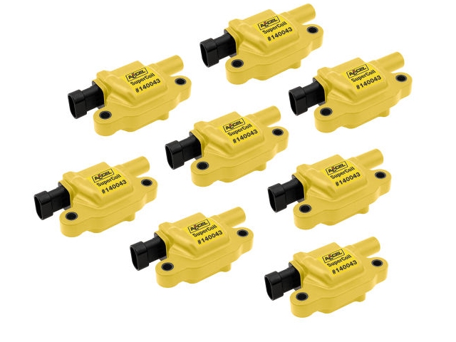 ACCEL SUPERCOIL Ignition Coils, Yellow (GM LS2, LS7 & LS3)