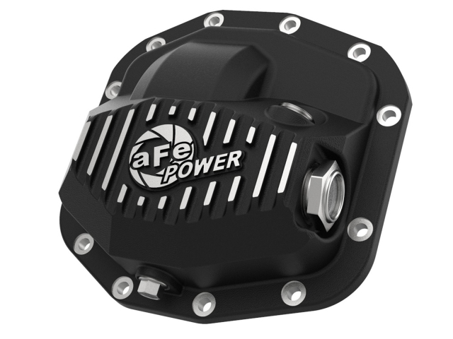 aFe POWER PRO SERIES Differential Cover w/ Machined Fins, Front, Black (2018 Wrangler JL)