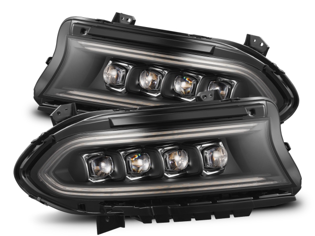 ALPHAREX NOVA-SERIES LED Projector Headlights, Black (2015-2023 Charger Scat Pack, SRT 392 & SRT Hellcat)
