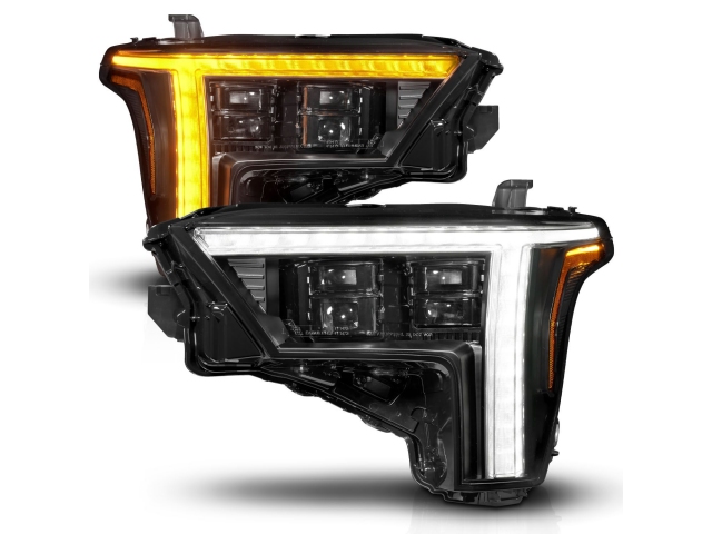 ANZO Z-SERIES LED Projector Headlights w/ DRL Switch & Initiation & Sequential Signal, Black (2022-2024 Toyota Tundra)