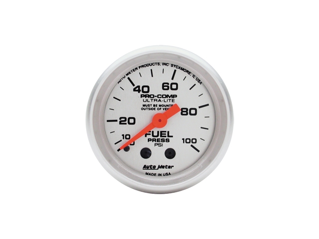 Auto Meter Ultra-Lite Mechanical, 2-1/16", Fuel Pressure (0-100
