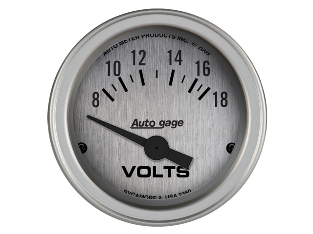 Auto Meter Auto gage Air-Core Gauge, 2-1/16", Voltmeter (8-18 Volts)