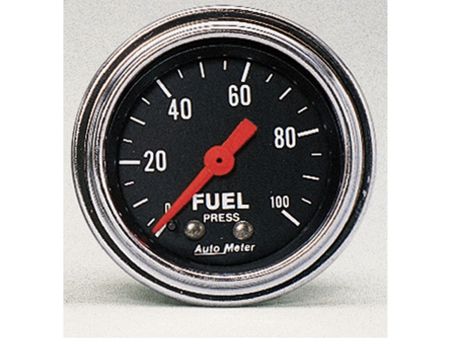 Auto Meter TRADITIONAL CHROME Mechanical, 2-1/16", Fuel Pressure (0-100 PSI)