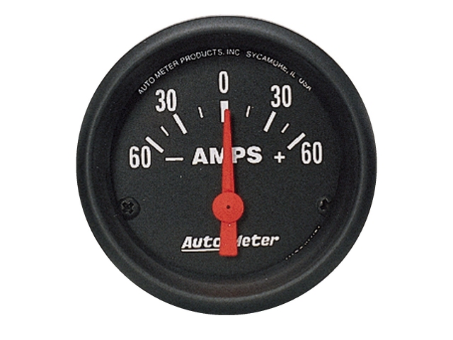 Auto Meter Z SERIES Air-Core Gauge, 2-1/16", Anmeter (60-0-60 Amps)