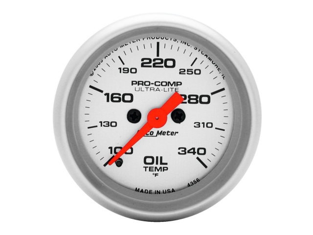 Auto Meter PRO-COMP ULTRA-LITE Digital Stepper Motor Gauge, 2-1/16", Oil Temperature (140-340 deg. F)