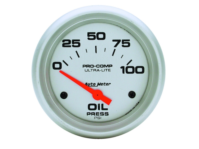 Auto Meter PRO-COMP ULTRA-LITE Air-Core Gauge, 2-5/8", Oil Pressure (0-100 PSI)