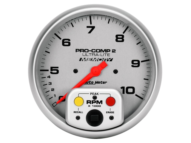 Auto Meter PRO-COMP 2 ULTRA-LITE In-Dash Tach & Speedo, 5", Tachometer In-Dash (0-10000 RPM)