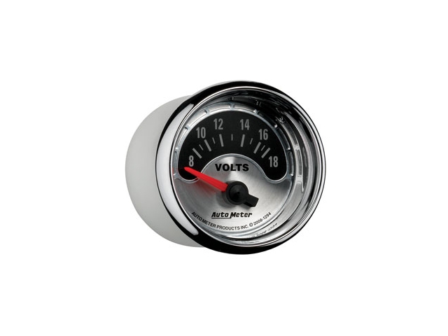 Auto Meter AMERICAN MUSCLE Air-Core Gauge, 2-1/16", Voltmeter (8-18 Volts)