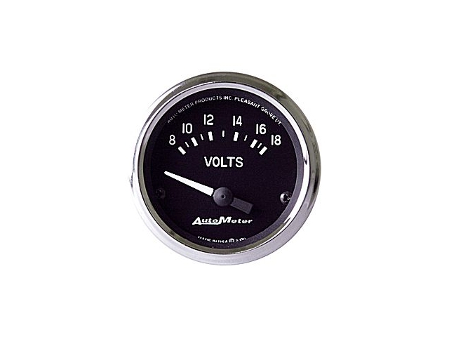 Auto Meter COBRA Air-Core Gauge, 2-1/16", Voltmeter (8-18 Volts)