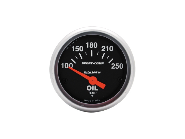 Auto Meter Sport-Comp Air-Core Gauge, 2-1/16", Oil Temperature (100-250 deg. F)