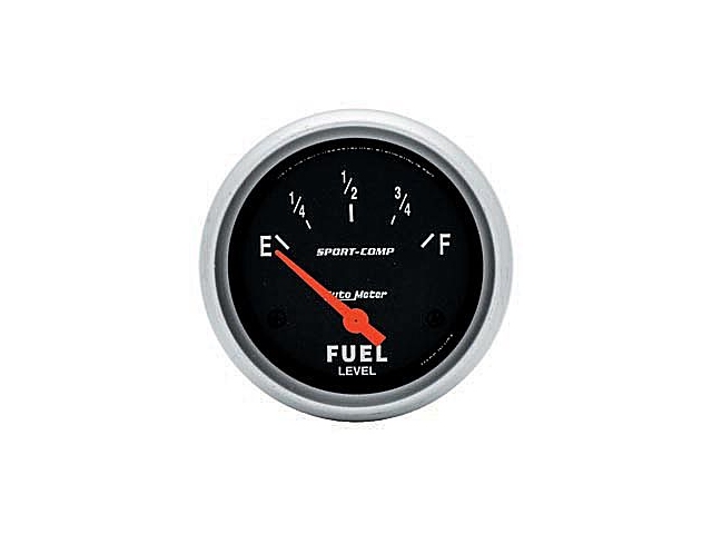 Auto Meter Sport-Comp Air-Core Gauge, 2-5/8", Fuel Level (0Ωs Empty/90Ωs Full)