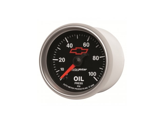 Auto Meter Chevrolet PERFORMANCE Digital Stepper Motor Gauge, 2-1/16", Oil Pressure (0-100 PSI)