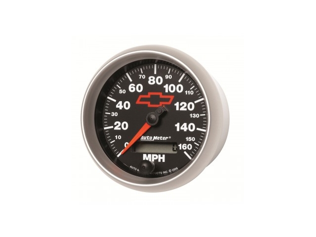 Auto Meter Chevrolet PERFORMANCE Air-Core Gauge, 3-3/8", In-Dash Electric Speedometer (0-160 MPH)