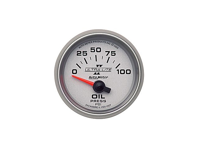 Auto Meter Ultra-Lite II Air-Core Gauge, 2-1/16", Oil Pressure (0-100 PSI)