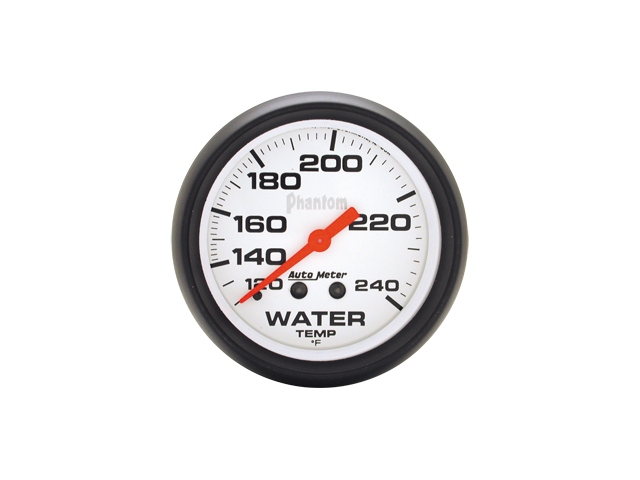 Auto Meter Phantom Mechanical, 2-5/8", Water Temperature (120-240 deg. F)