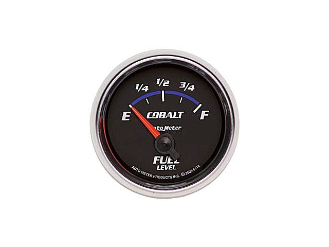 Auto Meter COBALT Air-Core Gauge, 2-1/16", Fuel Level (240-33 Ohms)
