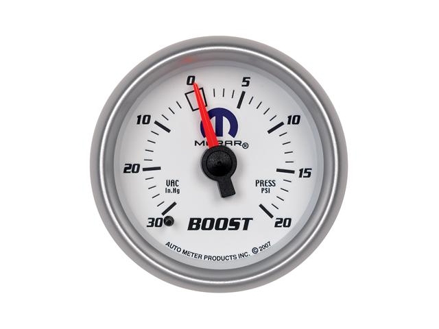 Auto Meter MOPAR Mechanical Gauge, 2-1/16", Vacuum/Boost (30 In Hg/20 PSI)