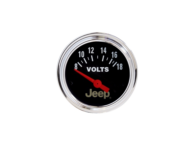 Auto Meter Jeep Air-Core Gauge, 2-1/16", Voltmeter (8-18 Volts)