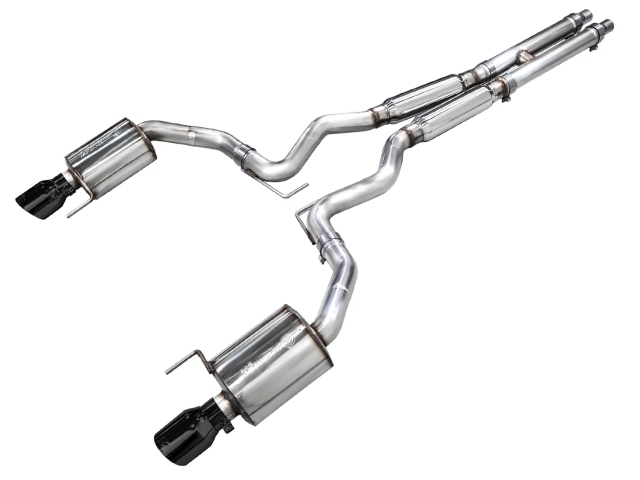 AWE-TUNING TOURING EDITION Cat-Back Exhaust w/ Dual Diamond Black Tips (2024 Ford Mustang GT)