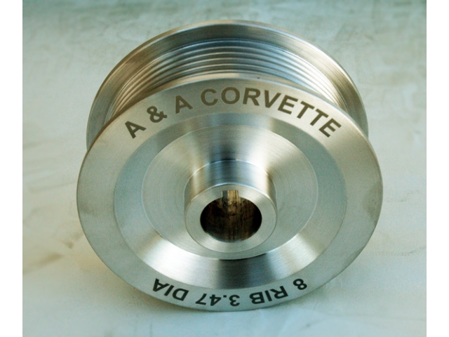 A&A Corvette 3.47" 8-Rib Supercharger Pulley