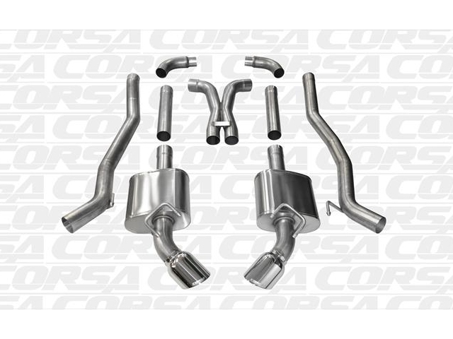 CORSA XTREME 3.0" Dual Rear Exit Cat-Back Exhaust w/ Single 4.5" Polished Tips (2010-2015 Camaro LS3)