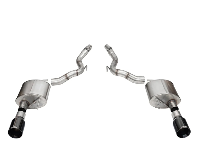 CORSA SPORT 3" Dual Rear Exit Axle-Back Exhaust w/ 4.5" Black PVD Straight Cut Tips (2024 Ford Mustang GT)
