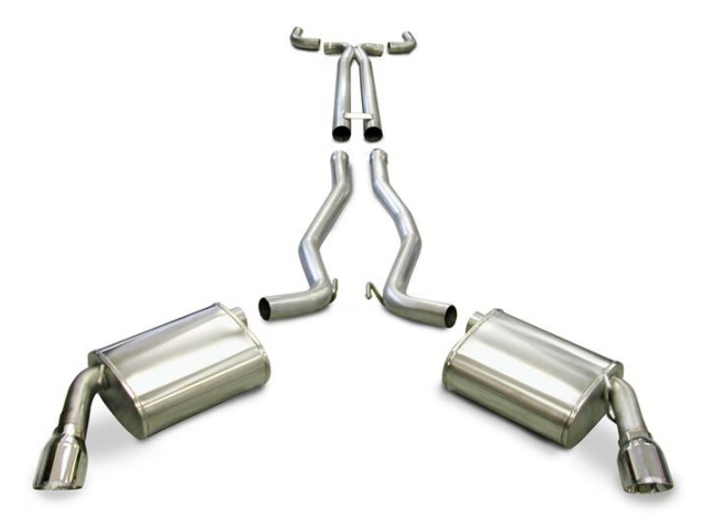 CORSA SPORT 2.5" Dual Rear Exit Cat-Back Exhaust w/ Single 3.5" Polished Tips (2010-2013 Camaro LS3)