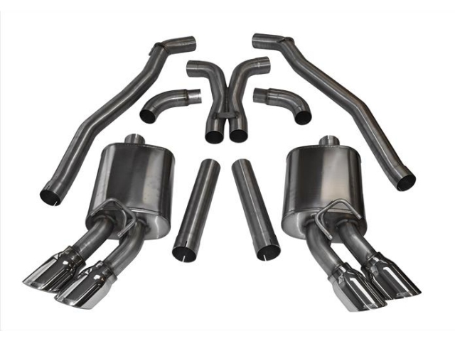 CORSA SPORT 3.0" Dual Rear Exit Cat-Back Exhaust w/ Twin 4.0" Polished Tips (2012-2015 Camaro ZL1)
