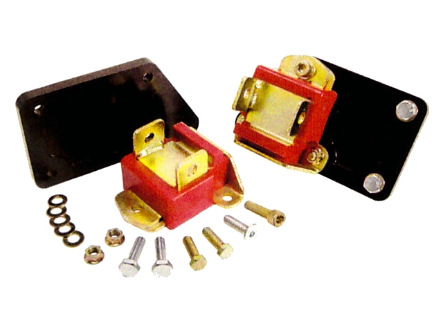 PROTHANE Motor Mounts Adapter Kit, Red [TYPE B] (GM LS1)
