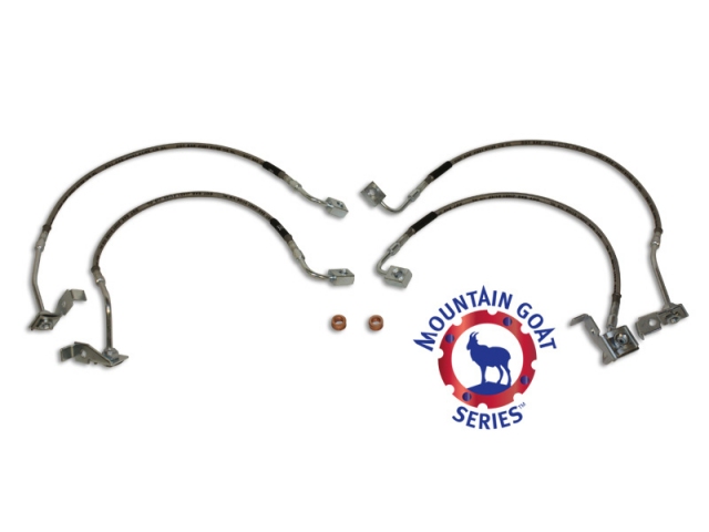 Spohn "Mountain Goat Series" Extended Length Braided Stainless Steel Brake Lines (2007-2011 JEEP Wrangler JK)