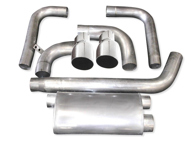 Stainless Works Transverse Turbo Exhaust w/ Slash Cut Tips, Factory Connect, 3" (1993-2002 Camaro & Firebird)