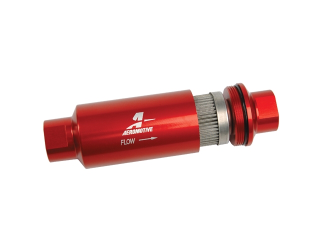 AEROMOTIVE 100 Micron, ORB-10 Red Fuel Filter
