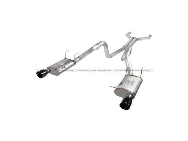 aFe POWER MACH Force XP Cat-Back Exhaust w/ Black Tips, 3" (2011-2014 Mustang GT)