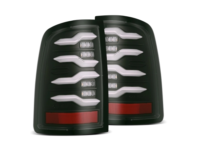 ALPHAREX LUXX-SERIES LED Tail Lights, Black (2009-2018 RAM 1500, 2500 & 3500)