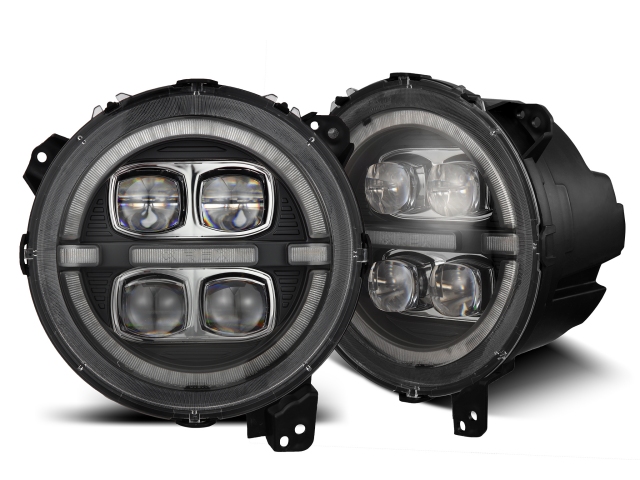 ALPHAREX NOVA-SERIES LED Projector Head Lights, Black (2018-2024 Jeep Wrangler JL & JLU & Gladiator JT)