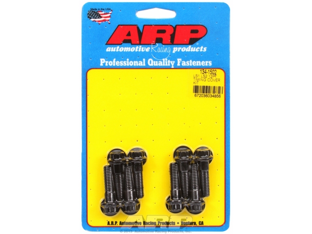 ARP Timing Cover Bolt Kit [BLACK OXIDE | 12-POINT] (GM LS) - Click Image to Close