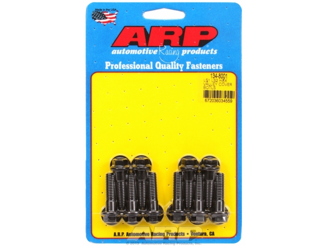 ARP Valley Cover Bolts [BLACK OXIDE | HEX] (GM LS)