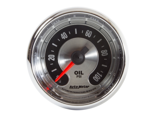 Auto Meter AMERICAN MUSCLE Mechanical Gauge, 2-1/16", Oil Pressure (0-100 PSI)