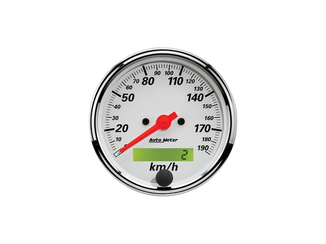 Auto Meter Arctic White Air-Core Gauge, 3-1/8", Electric Speedometer (0-190 Km/H)