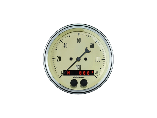 Auto Meter ANTIQUE BEIGE Digital Stepper Motor Gauge, 3-3/8", GPS Speedometer (0-120 MPH)