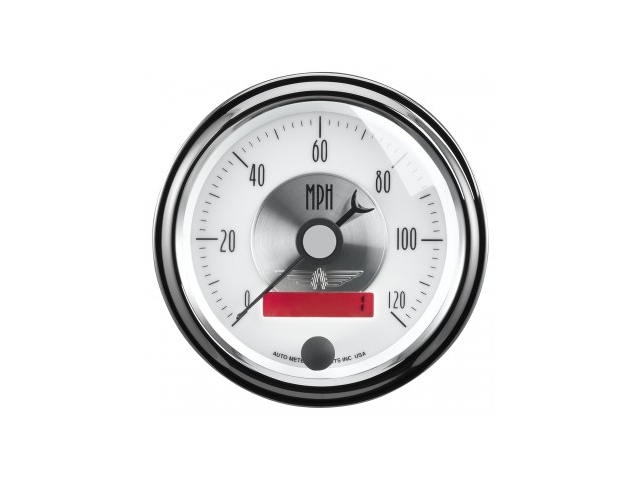 Auto Meter Prestige SERIES PRESTIGE PEARL Speedo, 3-3/8", Speedometer (0-120 MPH)