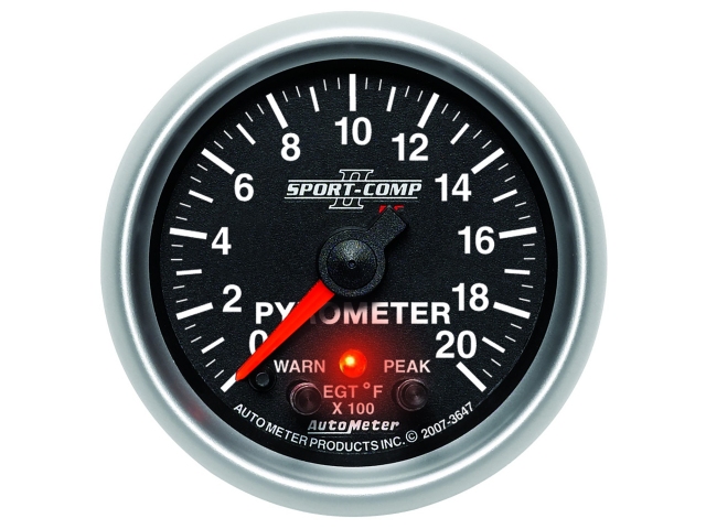 Auto Meter SPORT-COMP II PC Digital Stepper Motor Gauge, 2-1/16", Pyrometer (0-2000 deg. F) - Click Image to Close