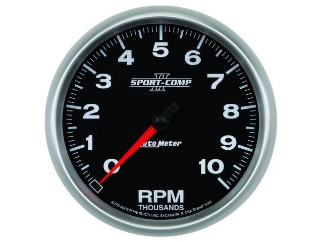 Auto Meter SPORT-COMP II In-Dash Tach & Speedo, 5", Tachometer In-Dash (0-10000 RPM)