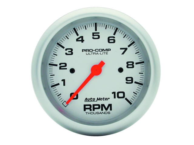 Auto Meter PRO-COMP ULTRA-LITE In-Dash Tach & Speedo, 3-3/8", Tachometer In-Dash (0-10000 RPM)
