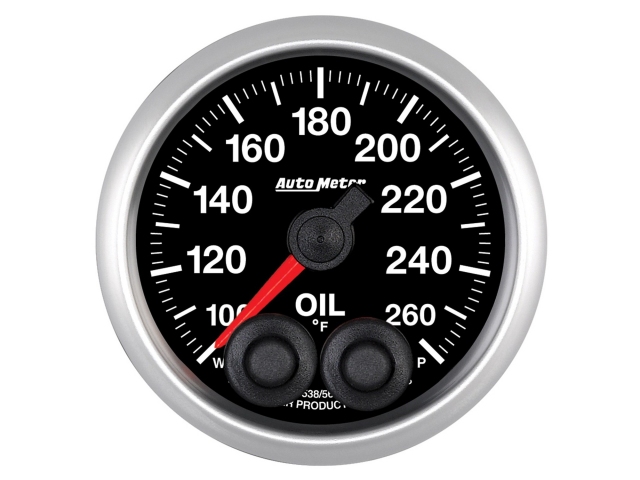 Auto Meter ELITE SERIES Digital Stepper Motor Gauge, 2-1/16", Oil Temperature (100-260 F)