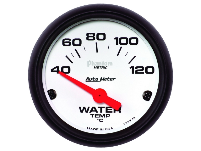 Auto Meter Phantom Air-Core Gauge, 2-1/16", Water Temperature (40-120 deg. C)