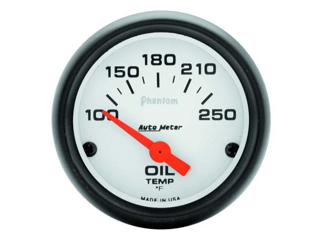 Auto Meter Phantom Air-Core Gauge, 2-1/16", Oil Temperature (100-250 deg. F)