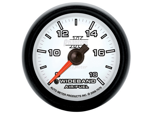Auto Meter Phantom II Digital Stepper Motor Gauge, 2-1/16", Wideband Air/Fuel Ratio (8:1-18:1 AFR)