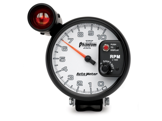 Auto Meter Phantom II Pedestal Mount Tach, 3-3/4", Tachometer (0-10000 RPM)