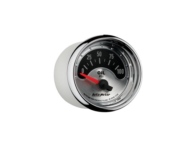 Auto Meter AMERICAN MUSCLE Air-Core Gauge, 2-1/16", Oil Pressure (0-100 PSI)